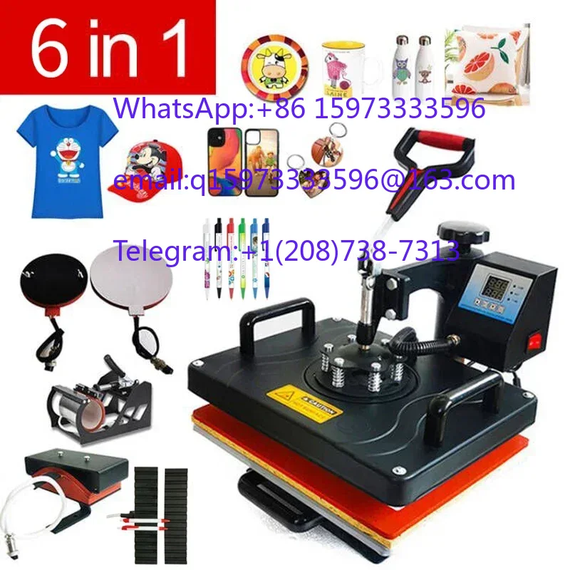 Combined 6 In 1 Heating Press  - Commercial Printing Press Machine review and price