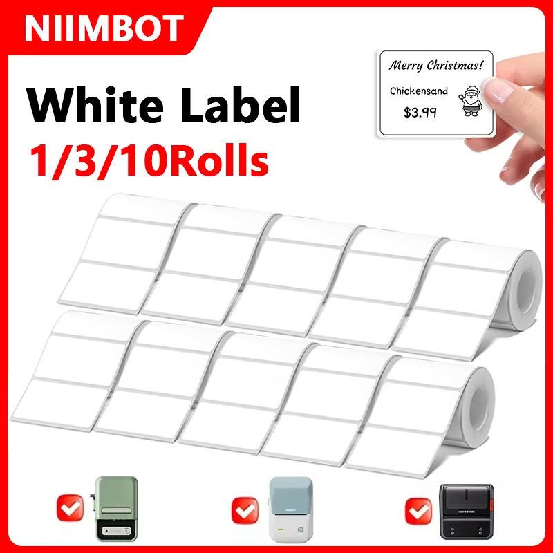 Niimbot 1/3/10 Rolls White The - Commercial Printing Types review and price