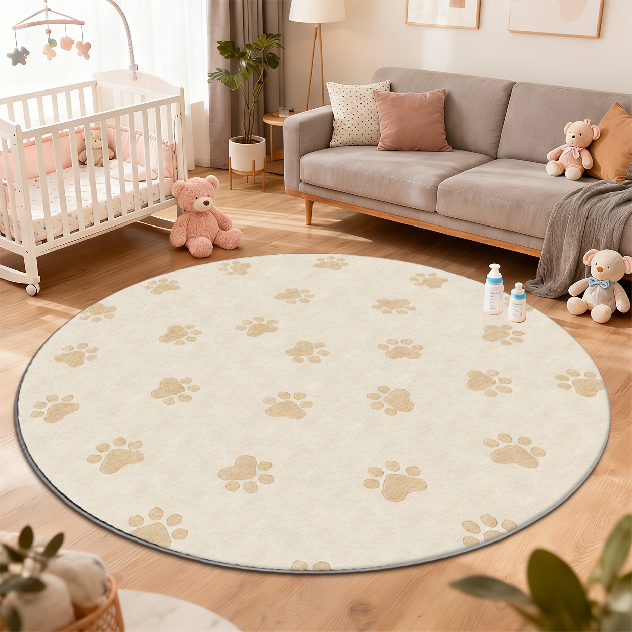 Modern cute paw print round fl - Wholesale Commercial Printing review and price